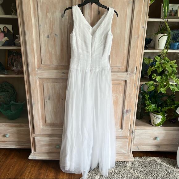 Azazie White Formal Dress Women’s Small NEW - Picture 9 of 10